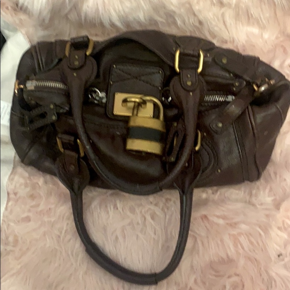 - Chloe Paddington darkest brown large handb…